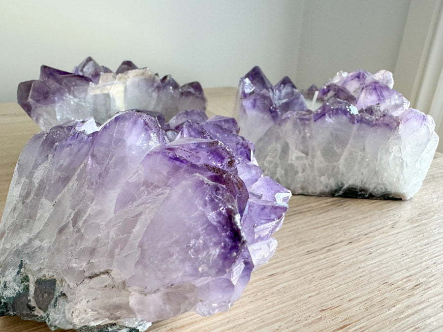 Amethyst Tealight Holder - Raw