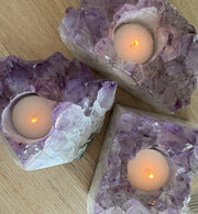 Amethyst Tealight Holder - Raw