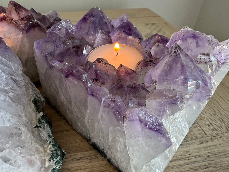 Amethyst Tealight Holder - Raw